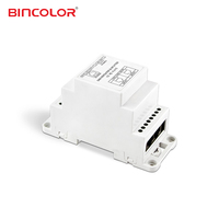 Amplificador de Señal DMX LED RGB con Aislamiento Eléctrico Independiente Bincolor BC-812-DIN, Divisor de Señal DMX para Riel DIN