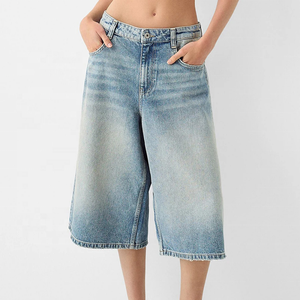 FY Wholesale <strong>Women</strong> Baggy <strong>Denim</strong> Bermuda <strong>Shorts</strong> Vintage Straight Wide Leg <strong>Denim</strong> Long <strong>Shorts</strong> Casual Y2k <strong>Knee</strong> <strong>Length</strong> Jean Jorts - Product Image 2