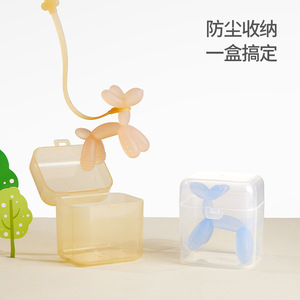 Mordedor de animales con forma de perro con globo, mordedor de goma Natural 100%, mordedor de silicona, juguete para bebé masticado - Product Image 5