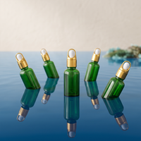 Botol Minyak Esensial Kaca Kosong Silinder Multi Warna Custom 5ml-100ml untuk Aromaterapi Grosir