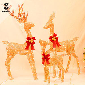 Waterdichte, lichtgevende kerstrendier bruiloft feest metalen frame commerciële motief landschapsverlichting - Product Image 6