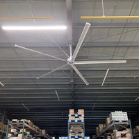 Ventilateur de plafond industriel HVLS 10-13 pieds, 6 pales, moteur PMSM, faible bruit, haute efficacité pour entrepôt et usage commercial