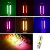 Mini lampe de nuit romantique en verre LED USB avec commande tactile, lampe d'ordinateur pour éclairage intérieur automobile