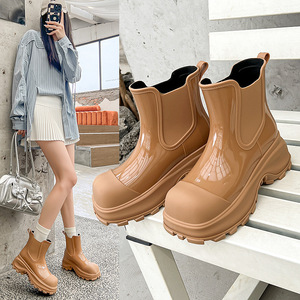 Botines <span class=keywords><strong>de</strong></span> PVC con Punta Cerrada, Impermeables, con Suela Gruesa, para <span class=keywords><strong>Mujer</strong></span>, Moda Otoño-Invierno, Zapatos para Lluvia - Product Image 2