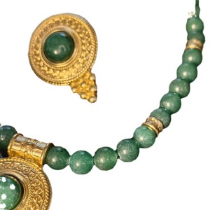Vintage Unisex Pendant <b>Necklace</b> With Chain Natural Stone Real Gold Plating High-End AN061170 High-End Look Offers a Luxurious an - Product Image 4