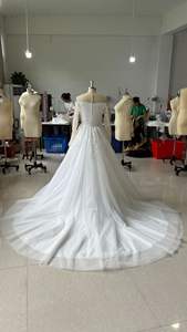 AL1778 2024 Robes de mariée Robe de mariée Robe de mariage pas cher Robe Mariage Pour <span class=keywords><strong>Les</strong></span> Femmes Élégant 2 en 1 Luxe Princesse Femmes Robes de mariée - Product Image 4