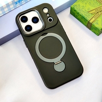 Étuis de téléphone portable en TPU+PC magnétique avec anneau en plastique de design luxueux pour 17/16 Pro Max/Plus/Air