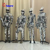 Nouveau design miroir réfléchissant Performance vêtements costume femmes miroir combinaison fête DJ Club spectacle Costumes accessoires de danse