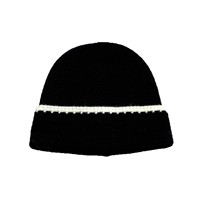Chapeau d'hiver en acrylique à motif camouflage/à pois personnalisé avec logo brodé personnalisé, bord doux et rayé, pour la plage