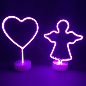 Luces Decorativas TOPREX LED de Neón con Forma de Luna, Piña, Árbol, Unicornio y Ángel, Material ABS, Funciona con Pilas, para Dormitorio, Luces Multicolores - Product Image 2