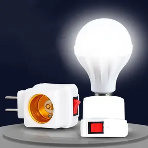 E27 to EU US/AU UK Plug LED Light Bulb Lamp Socket Base Holder Adapter Converter