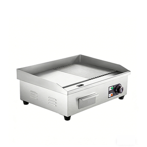 Plancha Eléctrica Profesional con Dos Zonas de Calentamiento, Parrilla de Gran Capacidad para Restaurantes y Zonas de Comida - Product Image 2