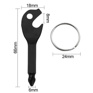Multifunction Bottle Opener <b>Screwdriver</b> Key Shape Phillips <b>Screwdrivers</b> Keychain Pocket Repair Tool - Product Image 2