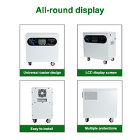 Système de stockage d'énergie LiFePO4 1000W 24V avec roues pivotantes pratiques, contrôleur solaire MPPT tout-en-un et onduleur à onde sinusoïdale pure