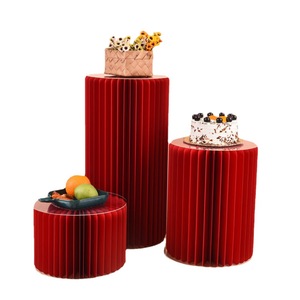 Q-131 gros papier nid d'abeille <span class=keywords><strong>Origami</strong></span> pliant colonne romaine Guide routier pour table à dessert bébé fiançailles fête mariage - Product Image 2