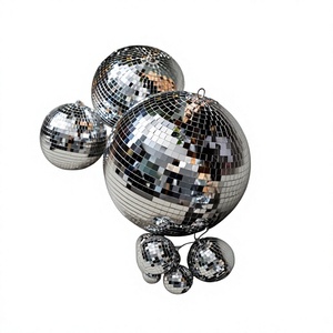 Disco Party Ball Mosaic Art Deco Silver <b>Tiles</b> Eco-Friendly Decorative Art Craft Sphere Ornament Framed <b>Mirror</b> - Product Image 1