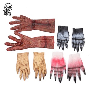 Gants de sang de zombie Wymulot pour Halloween, accessoires de <span class=keywords><strong>maquillage</strong></span>, farces, horreur, cosplay, démon, vinyle, vente <span class=keywords><strong>en</strong></span> gros - Product Image 1