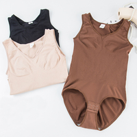 Body gainant sans couture à bretelles larges, personnalisé en usine, vente en gros, avec entrejambe triangulaire, pour le remodelage du ventre et les fonctions post-partum