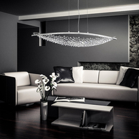 Nouvelle lampe suspendue décorative pour hôtel, salon, style moderne, avec interrupteur personnalisé, lustre en fer LED