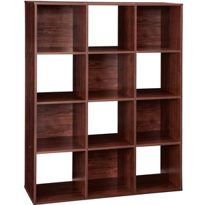 Estante de almacenamiento apilable de madera para sala de estar moderna, organizador de estantería, estantería - Product Image 2