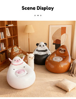 Canapé gonflable portable mignon pour enfants, chaise gonflable de dessin animé pour la maison et le camping, chaise longue légère pour l'extérieur OEM ODM