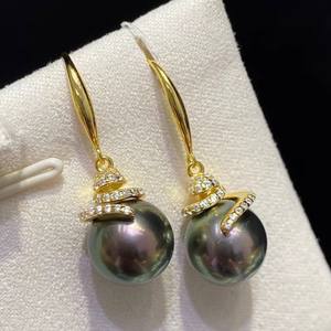 22562DIY Support creux pour boucles d'oreilles en argent S925 avec perles rondes de 9-16 mm, apprêts et composants de bijouterie - Product Image 4