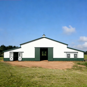 עיצוב מודרני להתאמה אישית מבנה פלדה עמיד סוס לשפוך משק בית מחסה לבעלי חיים מבנה פלדה לשפוך - Product Image 2