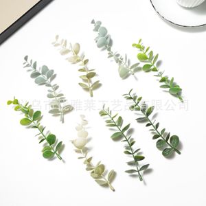 Hojas de Eucalipto Artificiales de Plástico Verde, Arreglo Floral Decorativo, Ramo Individual YL 1740 - Product Image 2