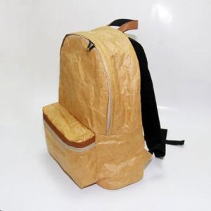 Baoren Eco-friendly Biodegradable <b>Vegan</b> <b>Backpack</b> Sustainable Brown Tyvek Dupont Paper Waterproof Cotton Zipper Cheap Lady - Product Image 1