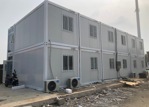 40ft mở rộng sống di động container nhà phẳng gói 20ft kích thước với thép và bánh sandwich Bảng điều khiển vật liệu - Product Image 3