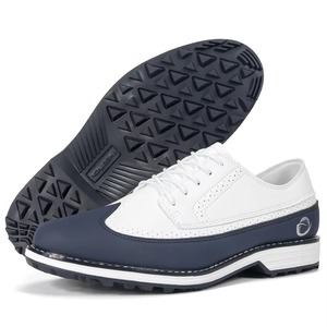 Zapatos de Golf Blancos para Hombre, Parte Superior de Cuero Genuino, Suela de Goma, Entresuela de EVA, Zapatillas Deportivas Transpirables - Product Image 3
