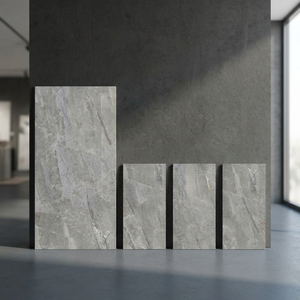 Azulejos de Porcelana Gris Brillante de 800x1600 mm, Aspecto de Mármol, Azulejos Pulidos para Piso y Pared de 80x160 cm - Product Image 2
