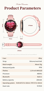Reloj Inteligente HK38 AMOLED para <span class=keywords><strong>Mujer</strong></span>, Llamadas Inalámbricas, Caja Metálica Ultrafina <span class=keywords><strong>de</strong></span> 8mm, Monitor <span class=keywords><strong>de</strong></span> Ritmo Cardíaco y Sueño, Modelo 2026 Más Vendido en EE. UU. - Product Image 4