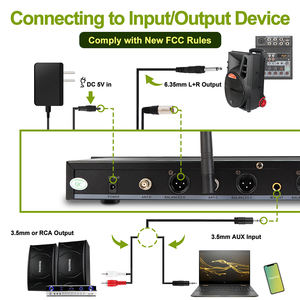 Système de microphone sans fil professionnel Biner D24 à 4 canaux avec <span class=keywords><strong>casque</strong></span> pour l'enseignement et la parole - Product Image 2
