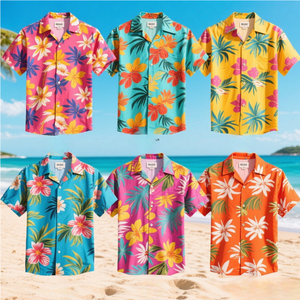 カミサアロハビーチメンズトロピカルカジュアルシャツハワイ特注 - Product Image 2