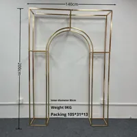 Arche Métallique Dorée pour Décoration de Scène de Mariage, Écran en Fer, Cadre de Fond Décoratif pour Zone d'Accueil – Nouveauté !
