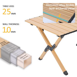 <span class=keywords><strong>Table</strong></span> <span class=keywords><strong>de</strong></span> <span class=keywords><strong>camping</strong></span> pliante en métal légère, résistante aux intempéries, portable, gain <span class=keywords><strong>de</strong></span> place, pour patio, jardin, pique-nique, ranch, mobilier d'extérieur - Grande Vente - Product Image 2