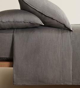 Set di Lenzuola e Copripiumino in Lino <span class=keywords><strong>Francese</strong></span> 100% Morbido e Resistente, Colore Carbone, Personalizzabile con Logo e Dimensioni, Vendita all'Ingrosso - Product Image 5