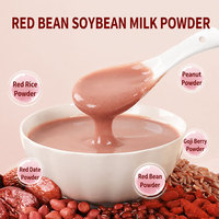 Poudre de lait de soja rouge cinq en un : fibres alimentaires, petit-déjeuner instantané, probiotiques, jujube, goji, haricot rouge
