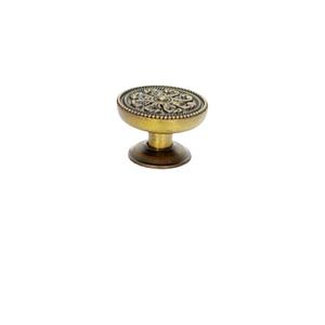 황동으로 성형 된 도어 서랍 캐비닛 용 다크 브라운 핸들 노브 - Product Image 1
