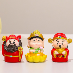 Ornement de bureau créatif en résine, représentant les huit divinités gardiennes du Zodiaque, Zhong Kui, ensemble multi-pièces pour le salon, pour le Nouvel An chinois - Product Image 3