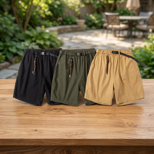 Custom Logo Printing Men's Mid Waist Bermuda Shorts Casual Summer Plain Dyed Breathable Cotton Shorts with Elastic Waist - Product Image 3