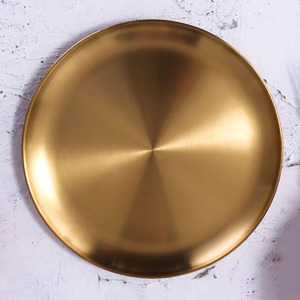 Offres Spéciales de plateau en acier inoxydable de haute qualité <span class=keywords><strong>protection</strong></span> de l'environnement en métal vaisselle de nourriture occidentale assiette à dessert - Product Image 4