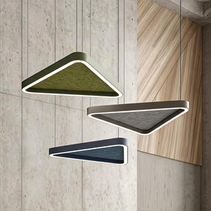 Lámpara Colgante LED Triangular Negra Moderna, Regulable, Estilo Arquitectónico Lineal, para Recepción, Loft de Concreto - Product Image 6