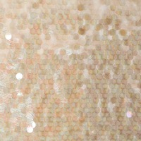 Tissu brodé de paillettes en dentelle colorées effet miroir argenté personnalisé, avec perles tubulaires de 18 mm et paillettes coquillage, pour robes de filles - Vente en gros