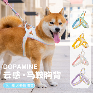 Correa antiexplosión para perros, arnés de pecho tipo chaleco para perros pequeños, arnés de pecho para Teddy y Corgi, correa para pasear perros. - Product Image 3