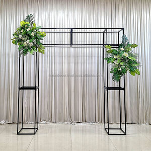FURUN Large Square Black Iron Metal Wedding <b>Arch</b> Decorative <b>Balloon</b> Frame Backdrop Stand <b>for</b> Elegant Wedding Decorations - Product Image 3