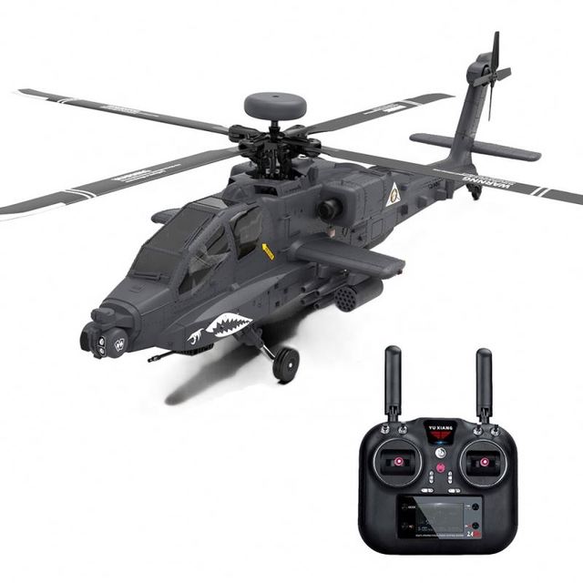 YXZNRC Flybarless F11S AH 64D Apache Scale 3D RC Helicopter Remote Control Airplane with GPS Gyro Brushless FPV 5.8G Camera RTF