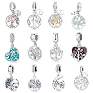 Wholesale <strong>Charm</strong> 925 925 Sterling Silver Amulet Family Tree Series Bracelet <strong>Charm</strong> DIY Jewelry Accessories - Product Image 1