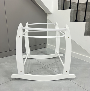 Ensemble de panier de Moïse <span class=keywords><strong>blanc</strong></span> avec support, panier de Moïse tissé à la main, design écologique, panier de Moïse <span class=keywords><strong>en</strong></span> bois pour bébé avec support - Product Image 2